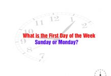 What is the First Day of the Week