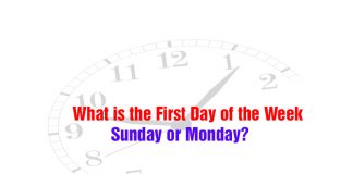 What is the First Day of the Week