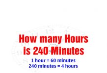 How many Hours is 240 Minutes
