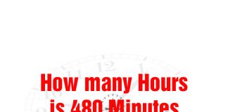 How many Hours is 480 Minutes