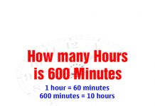 How many Hours is 600 Minutes
